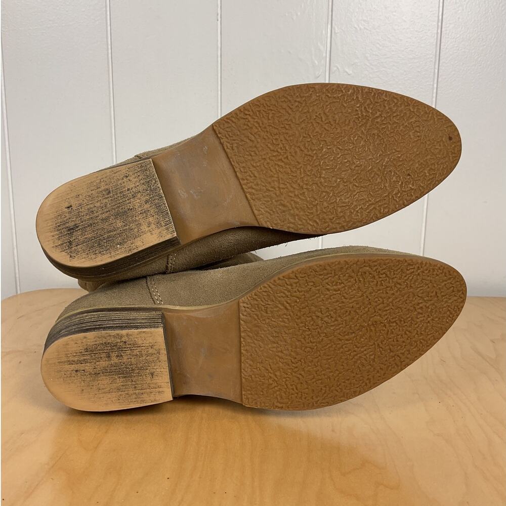Steve Madden P-Neece‎ Tan Suede Loose Calf Fit Flat Pull On Boots Women's 7.5 - Picture 6 of 6